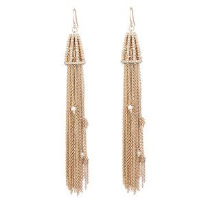 SOLD Alexis Bittar Crystal Tassel Chain Earrings